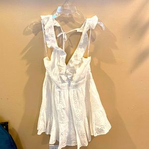 Lulu’s white eyelet romper. Size M.